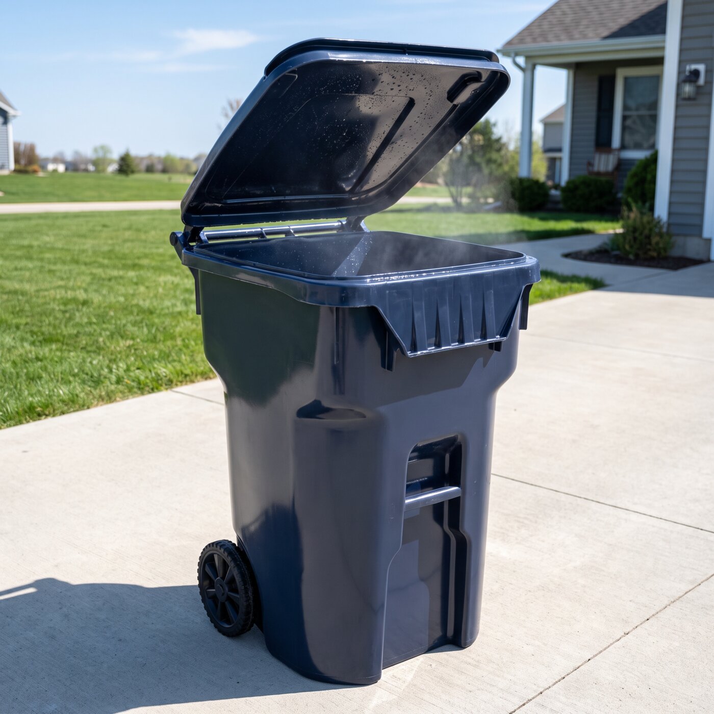 Spotless trash bin after a Bin Dirty cleaning